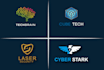 design hi tech, crypto security and technology logo