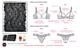 create luxurious lingerie set design, cad, tech pack