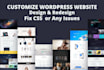 create, design and develop responsive wordpress website