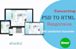 convert responsive website design,  xd, ai, psd to html