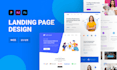 do website mockup, website UI UX, landing page design, sass website mockup figma