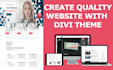 build divi wordpress website design using divi theme, divi builder