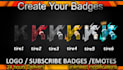 design 6 twitch sub badges or 6 sub emotes in just 10 dollar
