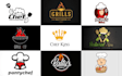design food , cafe and restaurant logo