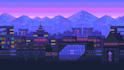 make pixel art scene or background