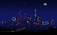 retro pixel art background