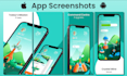 design awesome app screenshots for play store and app store
