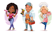 design cartoon character, caricature or mascot in vectors