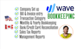 do accounting and bookkeeping for USA and canada with wave accounting software