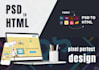 convert xd to HTML, PSD, figma, sketch, ai to HTML bootstrap