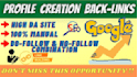provide high quality profile creation backlinks