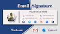 create an expert clickable HTML email signature