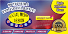 design linkedin youtube facebook banner or minimalist fb cover