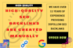 creating 15 high authority unique dofollow backlinks
