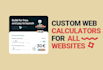 build a custom web calculator for your business