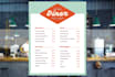 do professional menu design