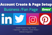 create , page setup and optimize all social media