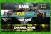 design a professional  youtube channel art