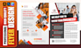 design professional and unique business flyer, and marketing flyer