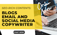 be your SEO writer, social media, and email copywriter