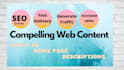 write about us, homepage, terms, and other website content