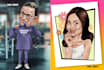 draw a fun and expressive caricature cartoon portrait