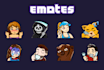 design emote and sub badges