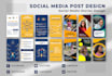 design professional social media posts, ads, banner