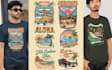 create vintage retro summer illustration for tshirt design