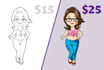 create chibi cartoon 100 percent satisfaction rate