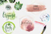 do watercolor and hand drawn logo design