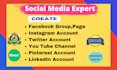 set up and optimize all social media accounts professionally