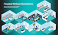design amazing flat isometric illustrations for web
