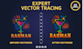 do manual vector tracing, redraw logo, convert image to vector in high quality