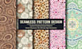 design seamless pattern for textile, fabric, clothing monogram pattern design