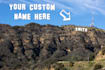 create your custom text on hollywood sign los angeles