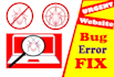 fix HTML, CSS, javascript, and PHP web bugs expert