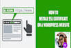 install or fix SSL certificate http to https any website