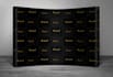 design custom red carpet backdrop, step and repeat from logo