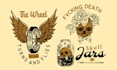create vintage motorcycle skull illustration