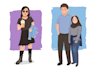 draw a cute custom cartoon portrait