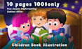 design cool children story book illustration and kdp cover
