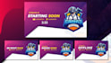 make animated twitch brb, starting soon, offline screens