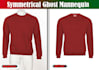 create ghost mannequin symmetrical neck joint