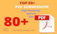 do submit your pdf or article to top 80 pdf submission sites