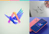 create a modern geometric polygonal 3d logo