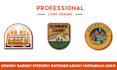 design round badge sticker label patch seal outdoor and instagram logo design