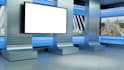 create a virtual set or 3d model of a virtual studio