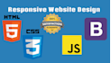 design a custom web page with HTML, CSS, javascript