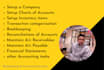 set up your accounts and do bookkeeping using quickbooks online
